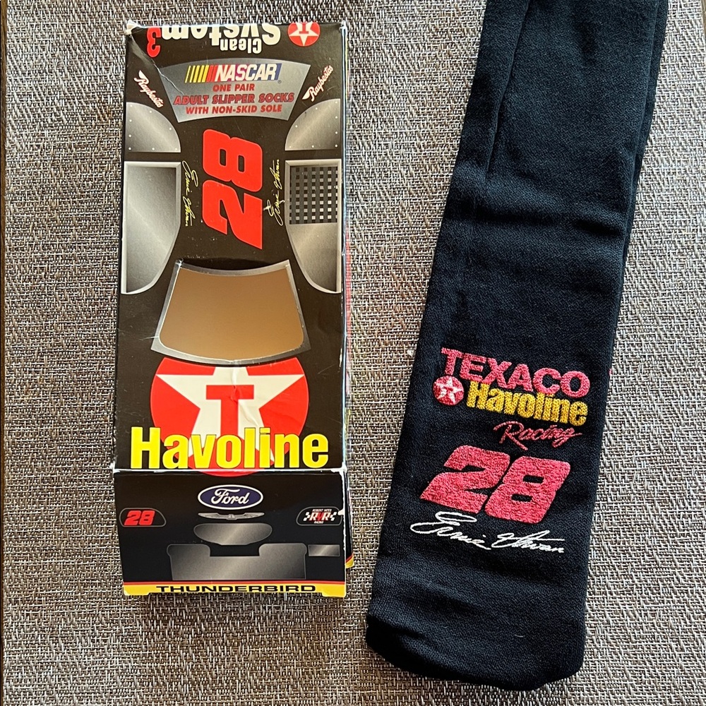 Vintage NASCAR Ernie Irvan Adult Socks One Size New in Box Racing Collectible